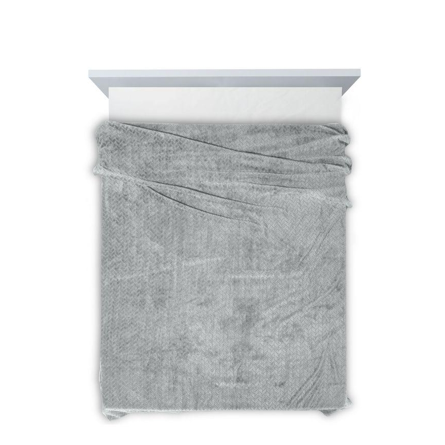 Eurofirany DESIGN 91 CINDY Soft and gentle blanket with a printed pattern, 170X210 cm, color: ash – 5