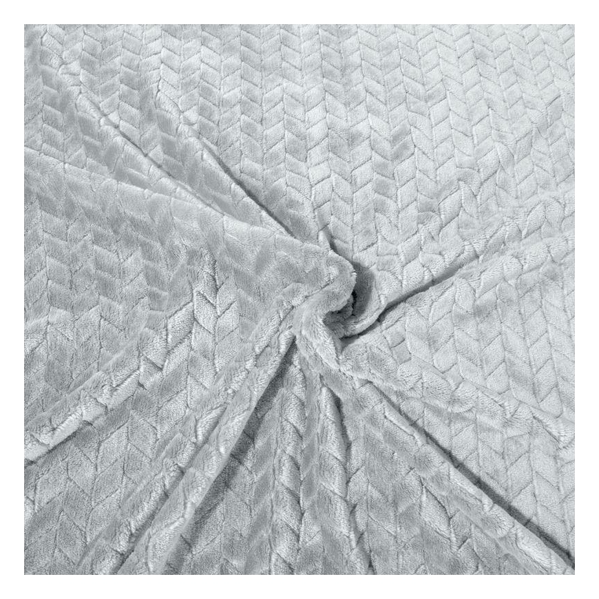 Eurofirany DESIGN 91 CINDY Soft and gentle blanket with a printed pattern, 170X210 cm, color: ash – 6