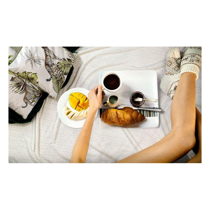 Eurofirany DESIGN 91 CINDY Soft and gentle blanket with a printed pattern, 170X210 cm, color: ash – 9