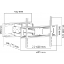Cabletech Universal TV mount 37 "-80 " vertical adjustment and (UPA36-466)
