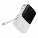 Baseus Qpow PRO powerbank with cable, 10000mAh, 22.5W (White) Baseus Qpow PRO powerbank with cable, 10000mAh, 22.5W (White)