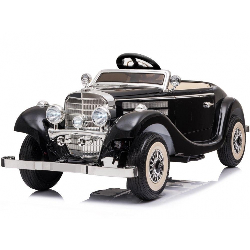 Lean Cars Double electric car for children Retro Mercedes Benz 540K 4x4 - A200, black – 3