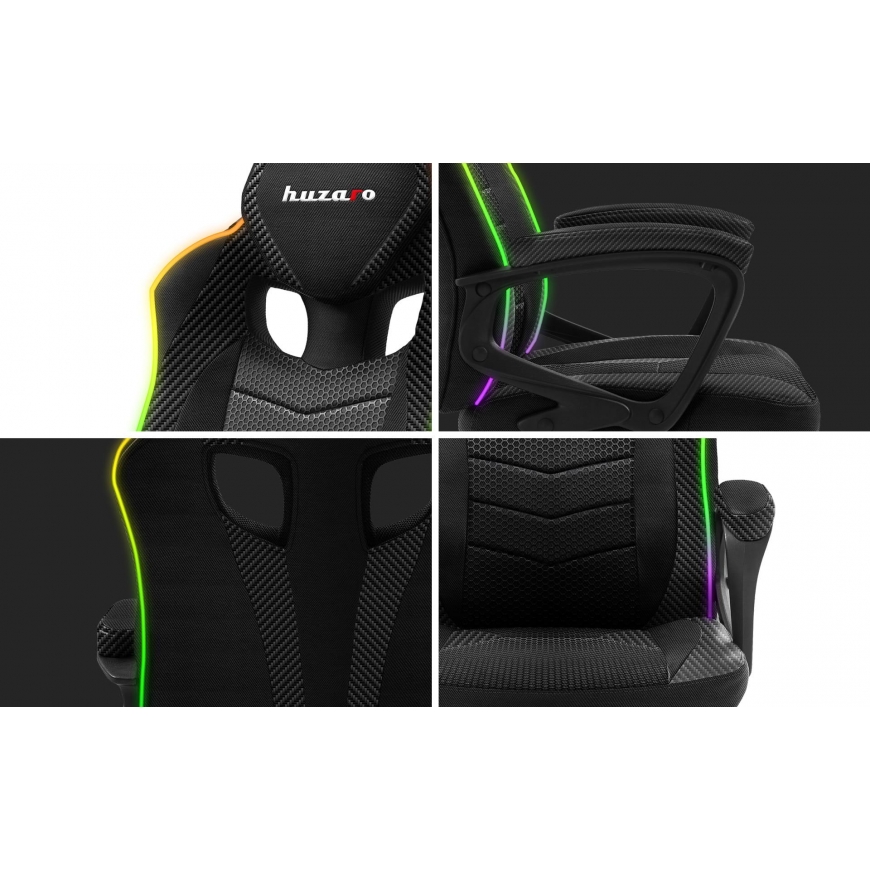 HUZARO FORCE 2.5 RGB MESH SPĒĻU KRĒSLS – 8