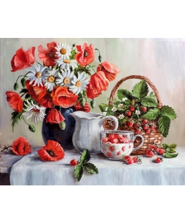 Beldizart Poppies and strawberries 50*40 cm WD2619