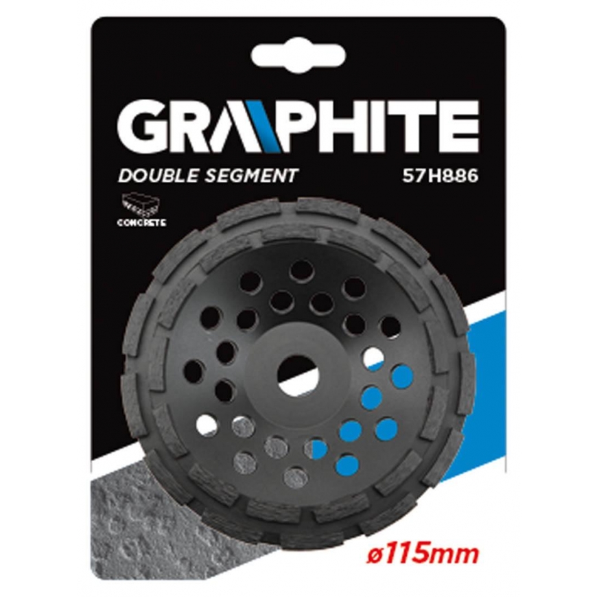 Graphite Grafitinis deimantinis šlifavimo diskas 115x22,2x5mm 57H886 – 4