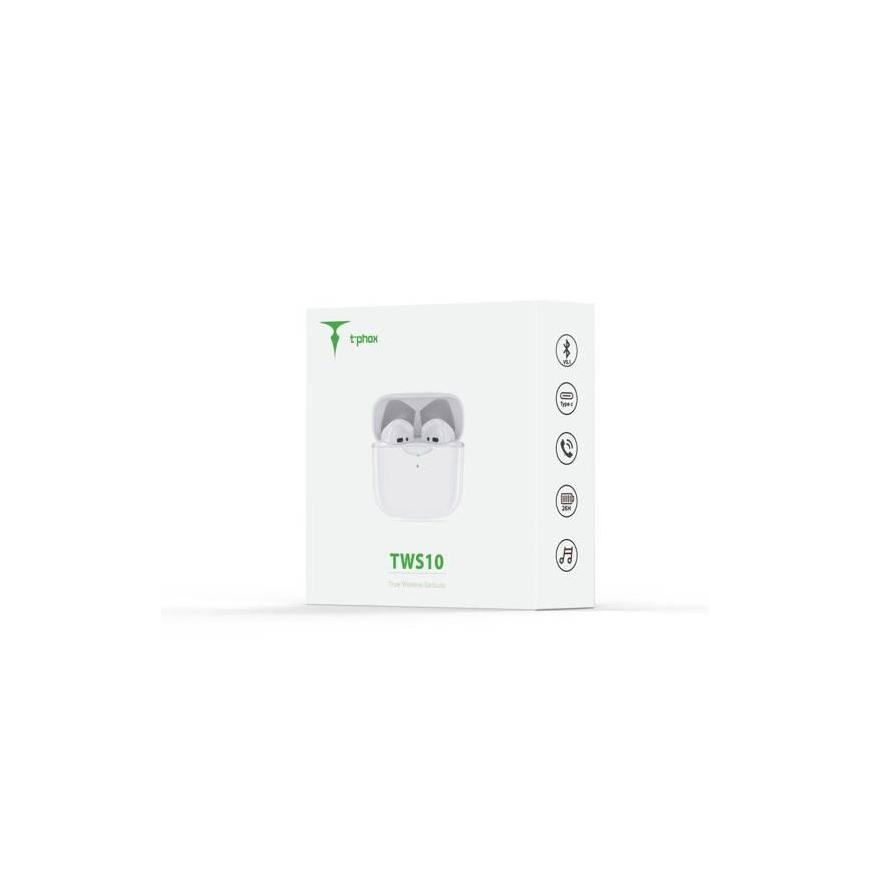 Ausinės T-PHOX TWS-10 BT, baltos spalvos – 2