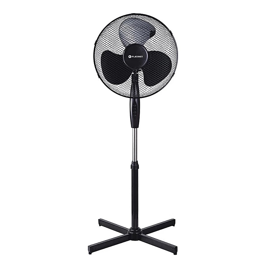 Platinet PSF1616B Stand High 40W Power Fan with 3 Speed levels / Swing function Black