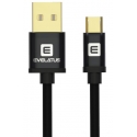 Evelatus Data cable Micro USB EDC02 dual side gold plated connectors Black