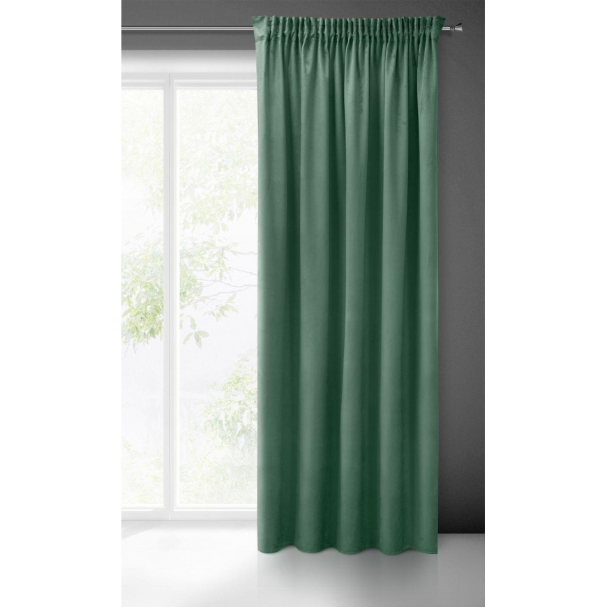 Eurofirany PIERRE CARDIN SIBEL Night curtain made of soft velvet, 260 g/m2, 140X270 cm, strip / tunnel / hooks, color: mint – 2