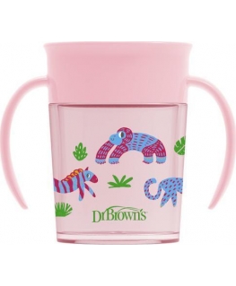 Dr Browns TC71005-DR BROWN`S-BUG 360 * DRINK AS FROM A GLASS 200 ml pink