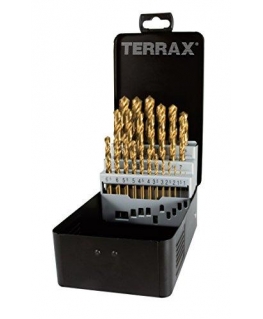 Grąžtas 25 dalių grąžtų rinkinys RUKO Terrax HSS-G TiN