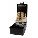Drilled 25-piece drill set RUKO Terrax HSS-G TiN Drilled 25-piece drill set RUKO Terrax HSS-G TiN