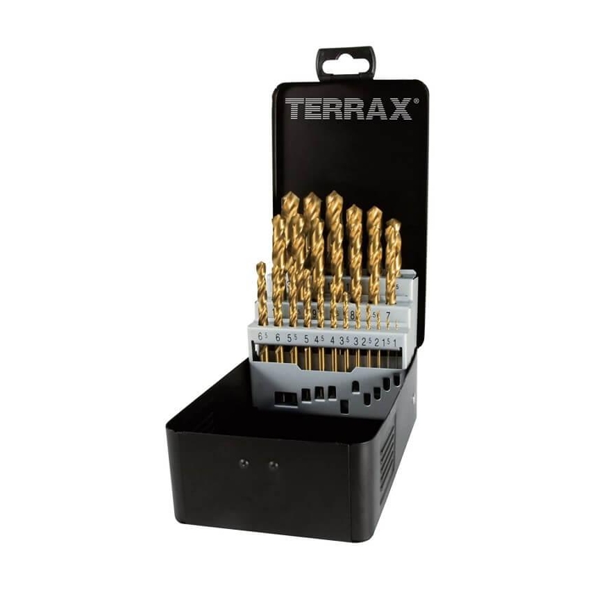 Drilled 25-piece drill set RUKO Terrax HSS-G TiN – 3