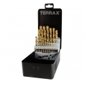 Grąžtas 25 dalių grąžtų rinkinys RUKO Terrax HSS-G TiN Grąžtas 25 dalių grąžtų rinkinys RUKO Terrax HSS-G TiN