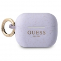 Guess Protective case GUAPSGGEU silicone Glitter for AirPods Pro purple