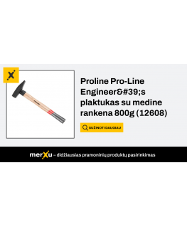 Proline Pro-Line Engineer&39s plaktukas su medine rankena 800g (12608)