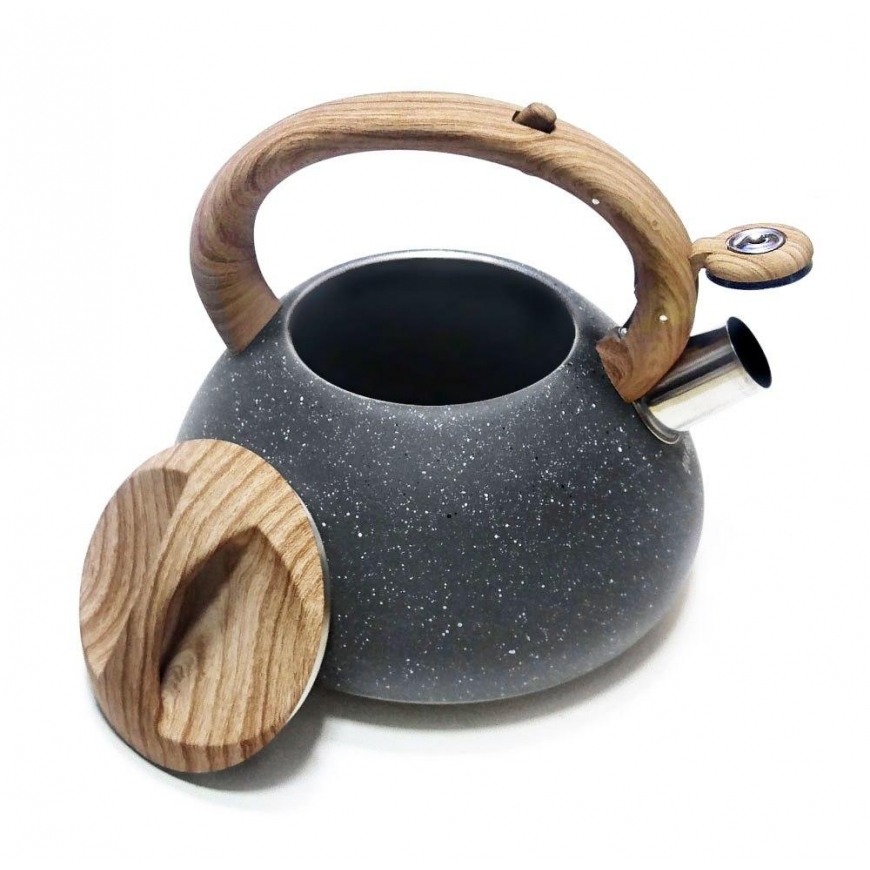 Kettle TEAPOT WITH WHISTLE 2.7L KLAUSBERG KB-7250 GRANIT WOOD – 4