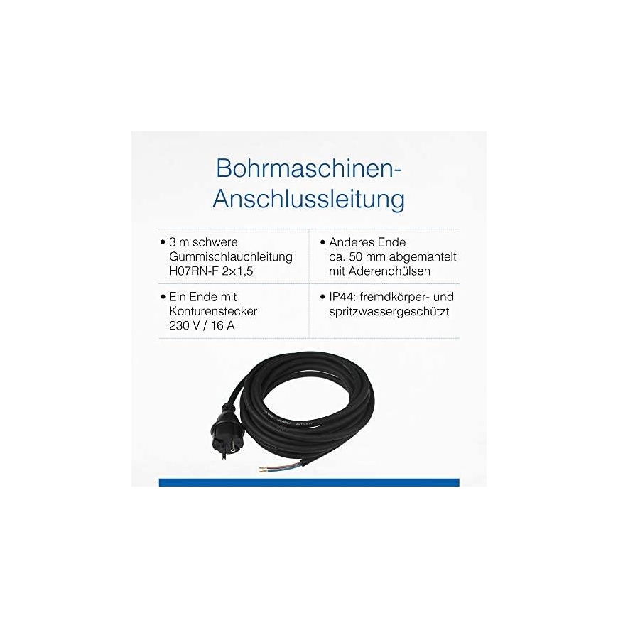 Cable with plug AS-SCHWABE H07RN-F 2x1.5 3m – 3