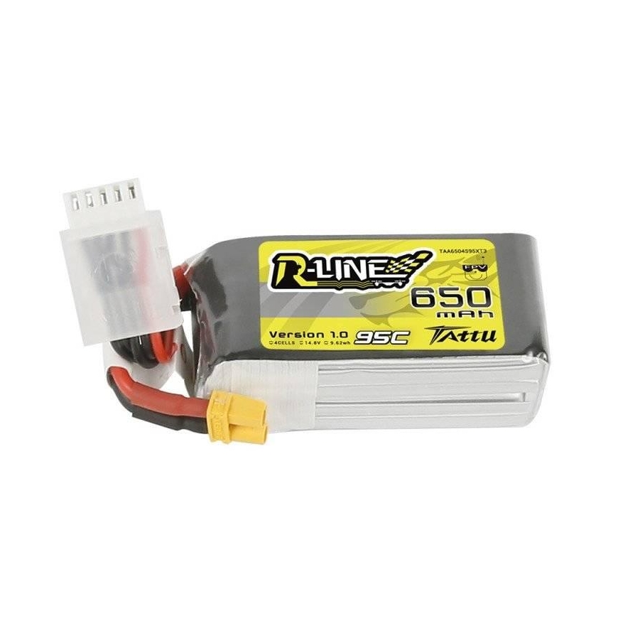 Gens Ace & Tattu Tattu R -Line 650mAh 14.8V 95C 4S1P XT30 – 2