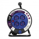 Orno MINI cable drum extension, 4 sockets 2P + Z (schuko), metal stand, PVC H05VV-F 3x1mm? - 15 years Orno MINI cable drum extension, 4 sockets 2P + Z (schuko), metal stand, PVC H05VV-F 3x1mm? - 15 years