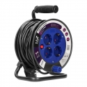 Orno MINI kabelio būgno prailginimas, 4 lizdai 2P + Z (schuko), metalinis stovas, PVC H05VV-F 3x1mm? - 15m