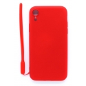 Evelatus Apple iPhone XR Soft Touch Silicone Case with Strap Red