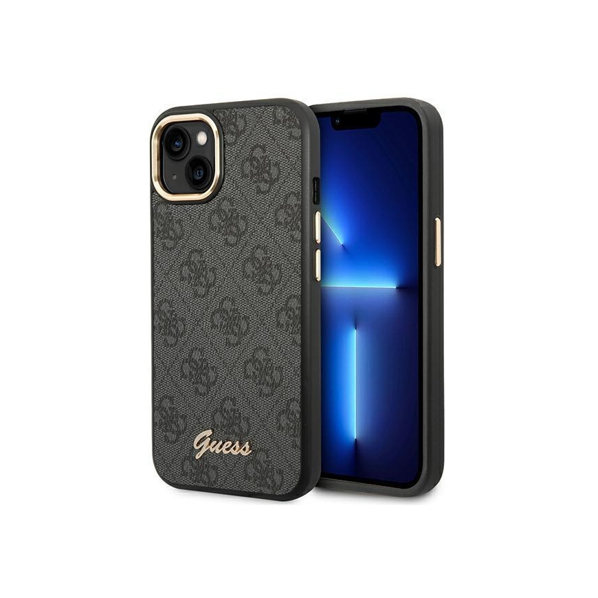 Guess GUHCP14MHG4SHK iPhone 14 Plus 6.7 inch Black / Black Hard Case 4G Vintage Gold Logo