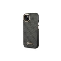 Guess GUHCP14MHG4SHK iPhone 14 Plus 6,7 colio juodas / juodas kietas dėklas 4G Vintage Auksinė logotipas Guess GUHCP14MHG4SHK iPhone 14 Plus 6,7 colio juodas / juodas kietas dėklas 4G Vintage Auksinė logotipas