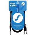 SSQ JSJM2 SS-1453 kaablipistikupesa stereo – 2x pistikupesa mono, 2 m must SSQ JSJM2 SS-1453 kaablipistikupesa stereo – 2x pistikupesa mono, 2 m must