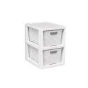 Bookcase with 2 baskets BranQ antique white Bookcase with 2 baskets BranQ antique white