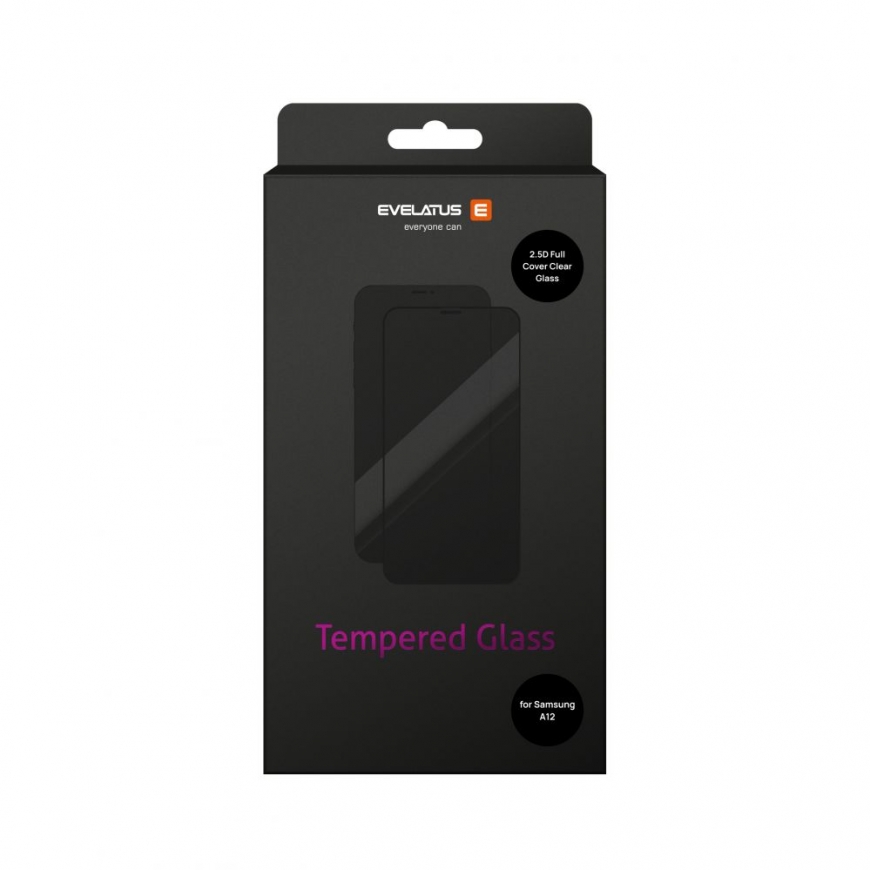 Evelatus Samsung Galaxy A32 5G / A12/M12 2.5D Full Cover Japan Glue Glass Anti-Static