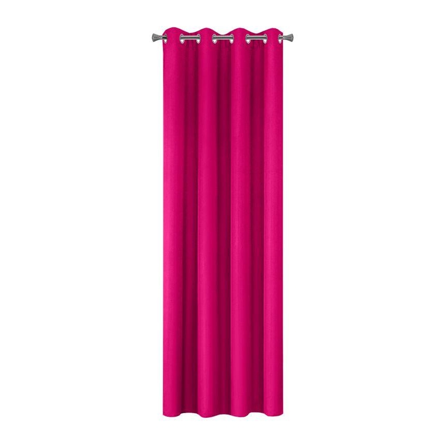 Night curtain Eurofirany RITA made of smooth fabric, 140X250 cm loops / wheels, color: amaranth – 3