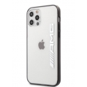 AMG Apple iPhone 12/12 Pro 6.1' Mettalic Black Edges Case Transparent
