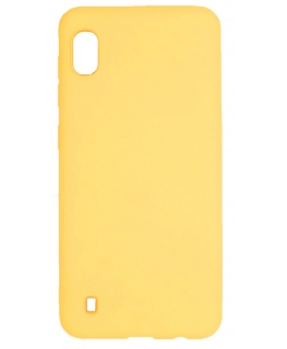 Evelatus Samsung Galaxy A10 Soft Touch Silicone Case with Strap Yellow