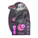 Flexi New Neon M leash for dogs up to 25kg ribbon 5m pink color Flexi New Neon M leash for dogs up to 25kg ribbon 5m pink color