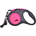 Flexi New Neon M leash for dogs up to 25kg ribbon 5m pink color Flexi New Neon M leash for dogs up to 25kg ribbon 5m pink color
