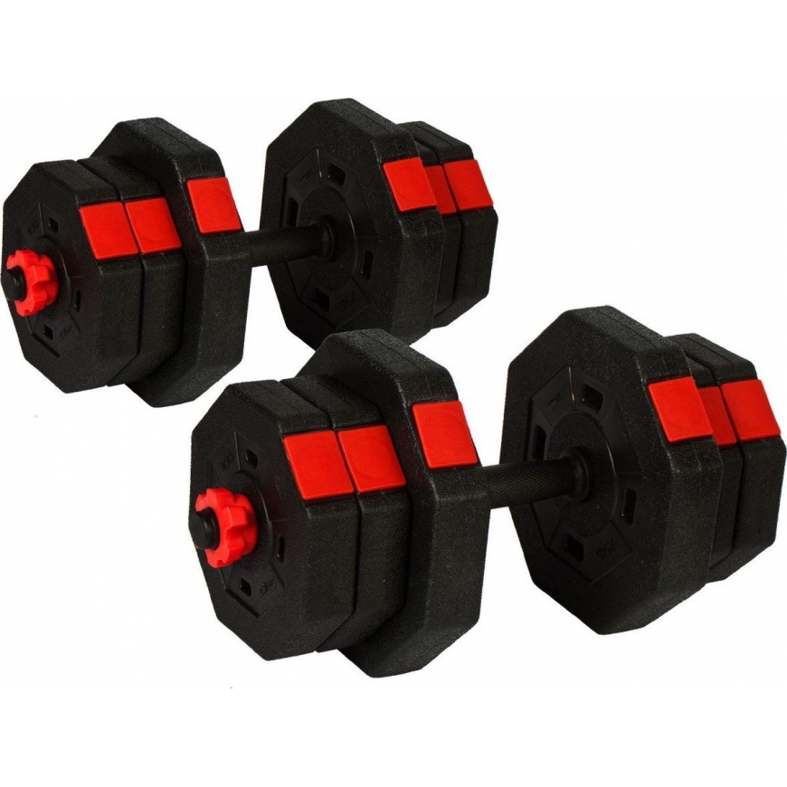 Adjustable weight dumbbells EB Fit, 2x10kg