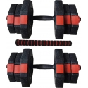Adjustable weight dumbbells EB Fit, 2x10kg Adjustable weight dumbbells EB Fit, 2x10kg
