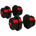Adjustable weight dumbbells EB Fit, 2x10kg Adjustable weight dumbbells EB Fit, 2x10kg