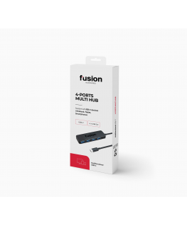 Fusion Accessories Fusion USB-C - 4 x USB 3.0 Splitter 5 Gbps Black (EU Blister)