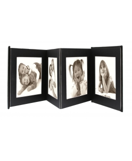 Photo frame Deknudt Leporello A66DC2 8PH 8x15x20 (Black with leather finish)