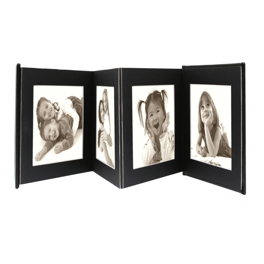 Photo frame Deknudt Leporello A66DC2 8PH 8x15x20 (Black with leather finish)