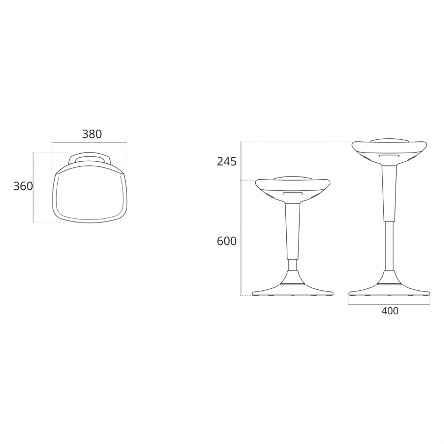 _unknow_ Ergonomisks augsts krēsls SWING D40xH60-845cm