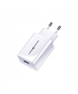 Usams US-CC083 Adaptīvs & Kompakts QuickCharge 3.0 Ātrs 18W Tīkla 3A lādētājs ar Aizsardzību pret pārkaršanu Balta