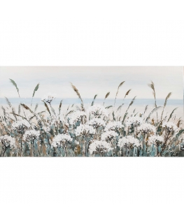 Eļļas glezna 70x140cm, balti ziedi