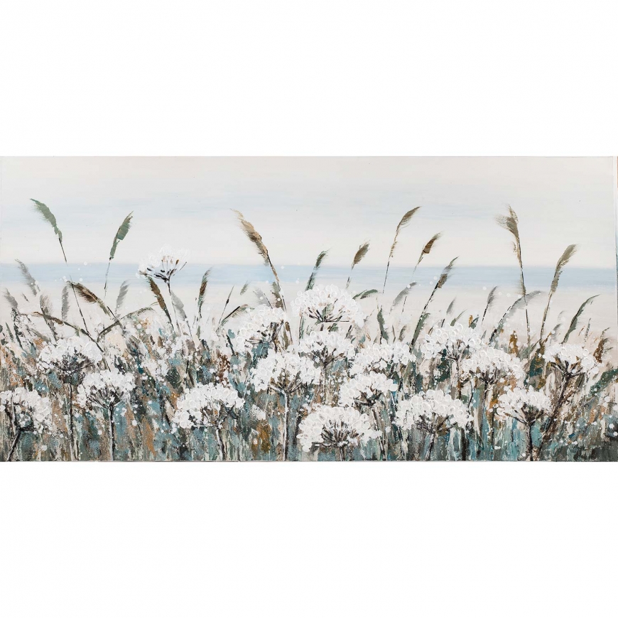 _unknow_ Eļļas glezna 70x140cm, balti ziedi