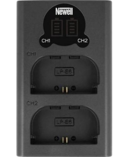Newell fotoaparato įkroviklis Newell DL-USB-C dviejų kanalų įkroviklis LP-E6 baterijoms