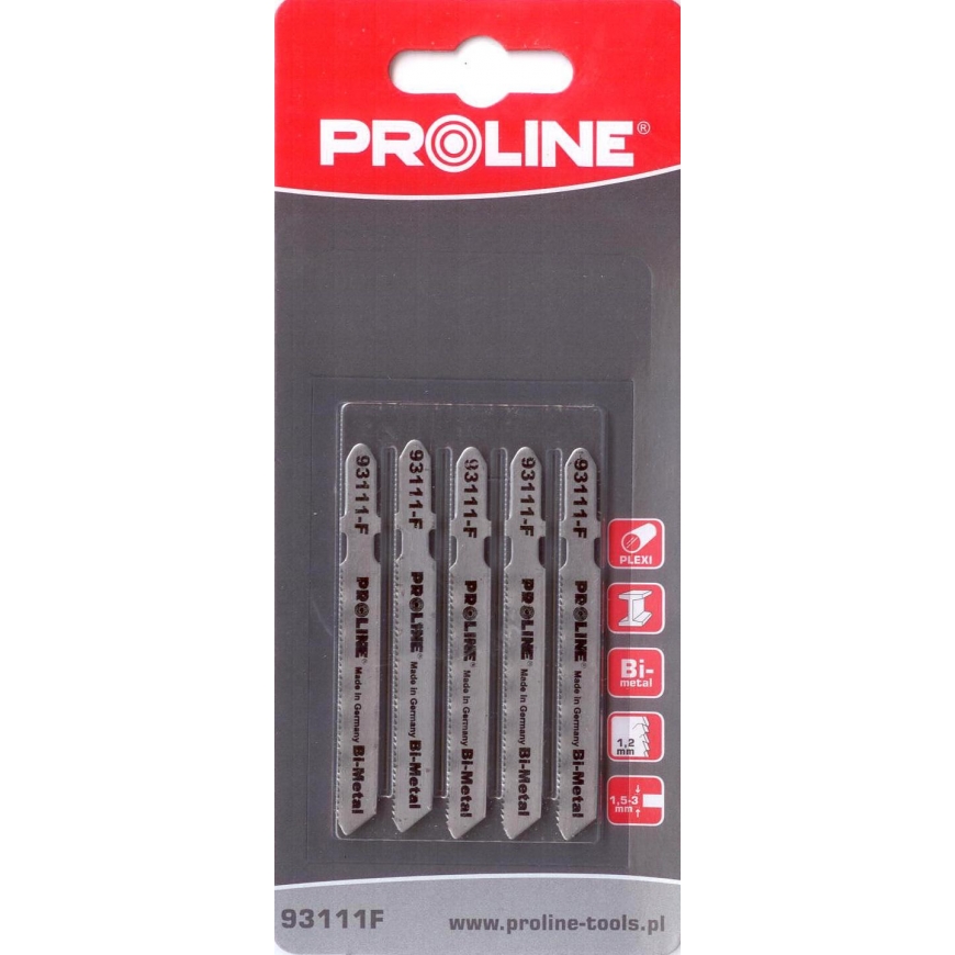 Proline Pro-Line bimetallic saw blades 5 pcs. type T 50x1.2mm - 93111F