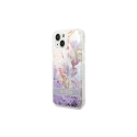 Guess Liquid Glitter Flower do iPhone 14 (purple) Guess Liquid Glitter Flower do iPhone 14 (purple)
