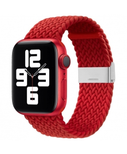 iLike Apple Watch 38/40/41mm Braided Fabric Strap Red